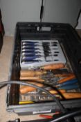 Quantity of wood chisels. From a deceased estate.