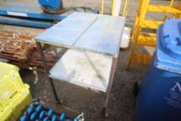 Stainless steel table on wheels. V
