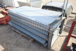 Large quantity of bin racking. V