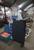 A large double sided butchers sign board (approx. 36½