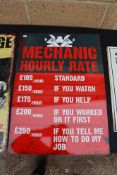 Large metal sign. V