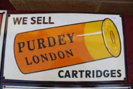 Purdey cartridge vitreous sign. V