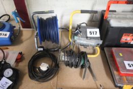 Various extension leads and work lights. From a de