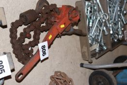 Ratchet chain puller. From a deceased estate.