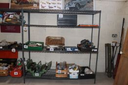 Wire four tier shelving units. V