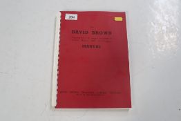 David Brown Cropmaster tractor repair manual.