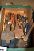 Tray of chisels and mallets. From a deceased estat