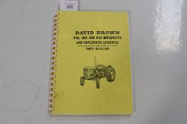 David Brown 850 880 950 Implematic tractor parts catalogue.