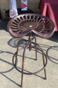 Tractor seat stool. V