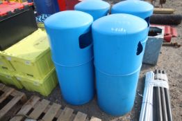 2x Blue waste bins. V