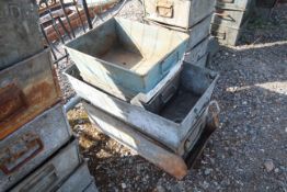 Quantity of metal parts bins. V