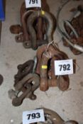 Various shackles. From a deceased estate.