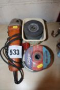 4.5in angle grinder and discs. From a deceased es