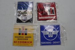 4x German machinery manufacturers reproduction enamel signs.