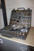 Part tap and die set. From a deceased estate.