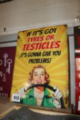 Metal sign. V