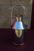 Stainless steel milk churn. V