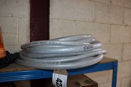 Quantity of 12.5mm x 18.5mm reinforce hose. From a