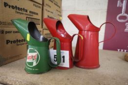 Quart and 2x pint oil filler jug.