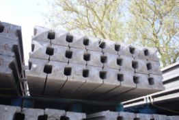 Pack of 24 PrimaPost 8ft intermediate concrete posts in charcoal grey. B-Grade. (99). Collection