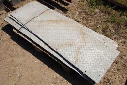 Quantity of heavy chequer plate sheets. V