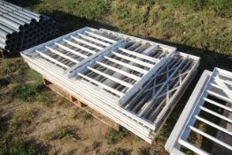 5x 1.11m x 1.77m Bradbury cross guard window security grills and 1x 1.11m x 1.17m.