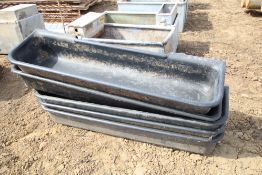 5x 4ft hanging feed troughs. For sale due to sale of cattle.