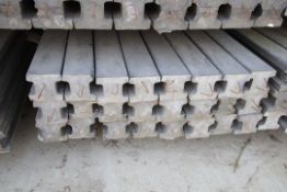 Pack of 24 PrimaPost 8ft intermediate concrete posts in charcoal grey. B-Grade. (98). Collection