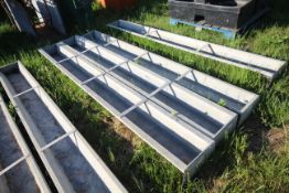 3x 9ft galavansed sheep troughs. V