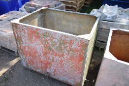Riveted galvanised water tank. V