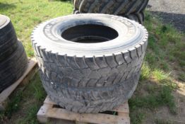 Pair of Goodyear 315/80R22.5 drive tyres. V
