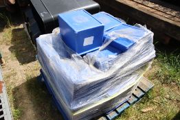 Pallet of blue tubs. V