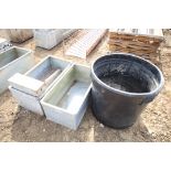 2x IAE 3ft galvanised cattle water troughs and plastic drinker. For sale due to sale of cattle.