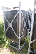 Galvanised and plastic bottom discharge hopper. V