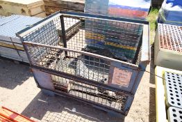 Metal stillage.