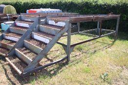 Steps and platform for loading 40 cu yard skip. V