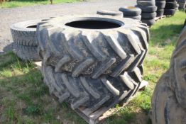2x 16.9R28 (420/85R28) Michelin tyres @ 50%. V