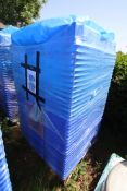 c. 200 blue plastic stacking trays.