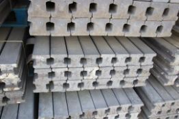 Pack of 24 PrimaPost 8ft intermediate concrete posts in charcoal grey. B-Grade. (102). Collection