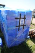 c. 200 blue plastic stacking trays.