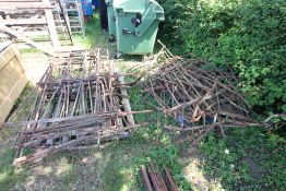 Two pallets of reclaimed park railings.