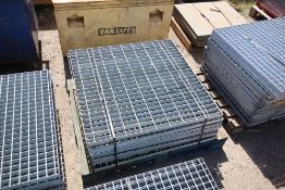 9x 38.5in x 38.5in steel grates. V