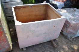 Riveted galvanised water tank. V