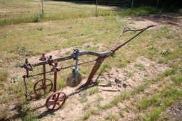 Howard of Bedford horse drawn beet lifter. With new wooden handles (not fitted).