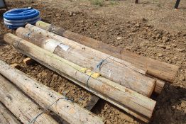8x c.8ft telegraph pole strainer posts. V