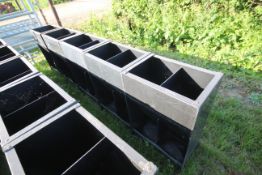 5x two space plastic pig feeder.