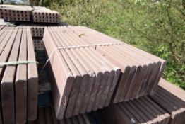 16x PrimaPost 12in solid concrete gravel boards in brown. B-Grade. (77). Collection from near