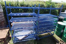 2x sectional wheeled racks.