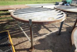 Galvanised tank stand.