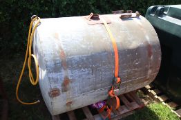 Galvanised water tank.